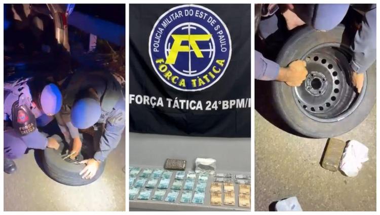 Mais de R$ 67 mil são encontrados pela PM em estepe de carro em rodovia no interior de SP