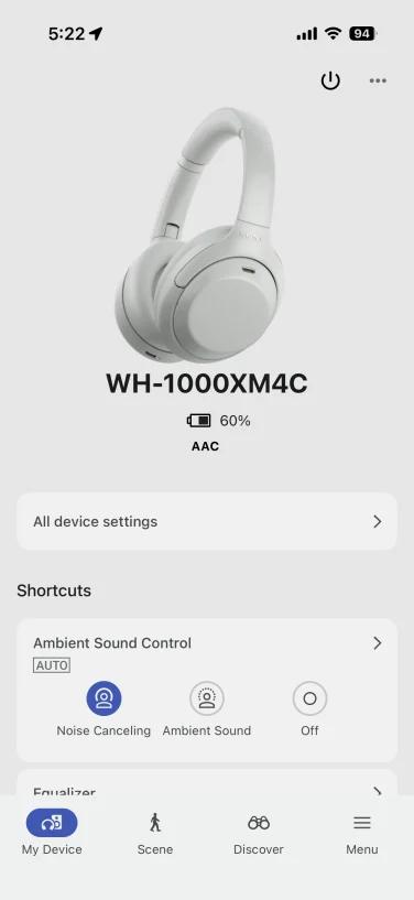 sony companion app screenshot