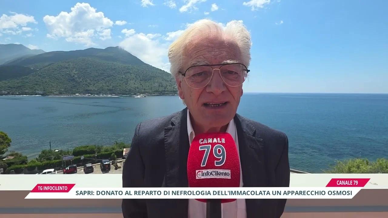 Sapri, grande gesto di solidarietà per l’ospedale: donato un nuovo apparecchio osmosi
