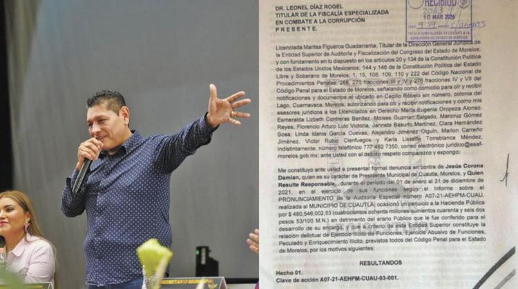 ¡Desfalco millonario en Cuautla! Denuncian penalmente a la administración de Jesús Corona por 480 mdp