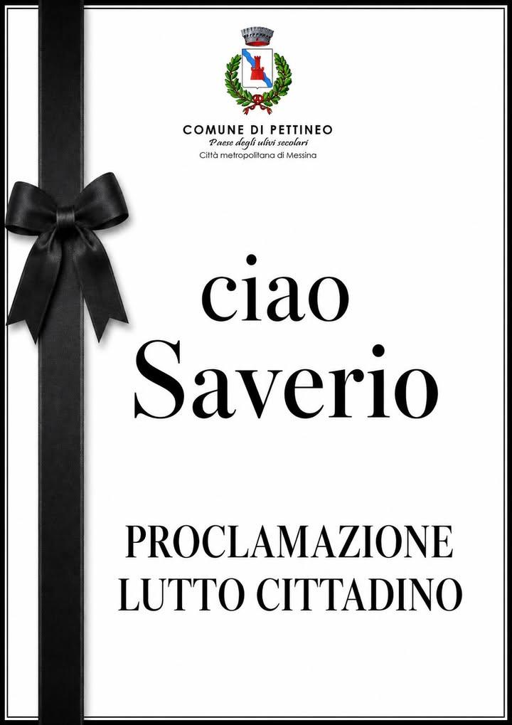 🖤 PROCLAMAZIONE LUTTO CITTADINO PER LA SCOMPARSA DI SAVERIO DI MARCO L’Amministrazione Comunale informa la cittadinanza...