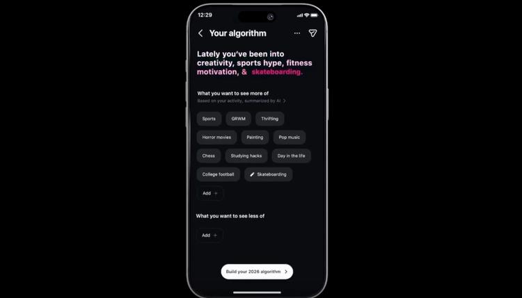 Instagram donne enfin aux utilisateurs le contrôle de leur algorithme