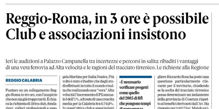 Rassegna stampa 10-06-2026 edizioni Calabria