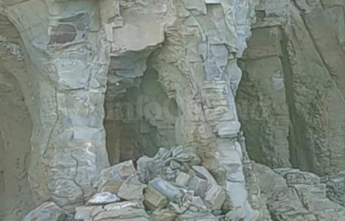 Maltempo ad Agropoli, crolli nella grotta dell’Elefante: la rupe è a rischio