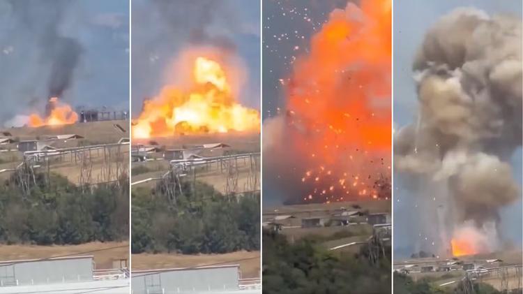 VÍDEO mostra explosão em fábrica de munições perto de Roma, na Itália