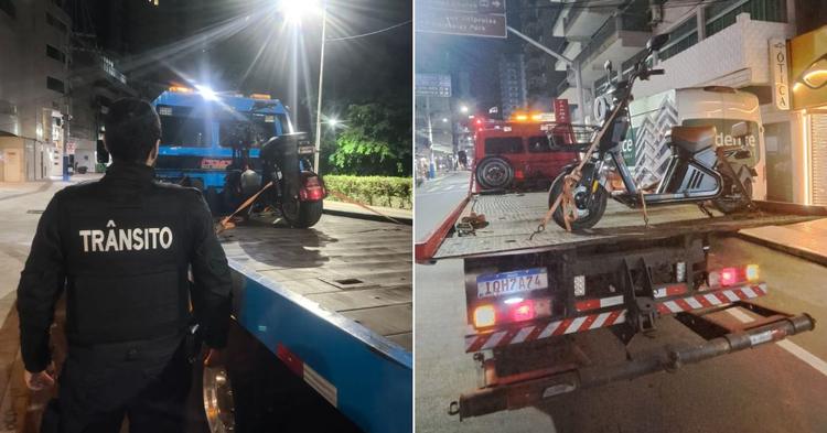 Dois autopropelidos são removidos após flagrantes de direção perigosa em Balneário Camboriú