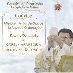 Missa em Ação de Graças pelos 32 anos de Ordenação Sacerdotal Pe. Ronaldo