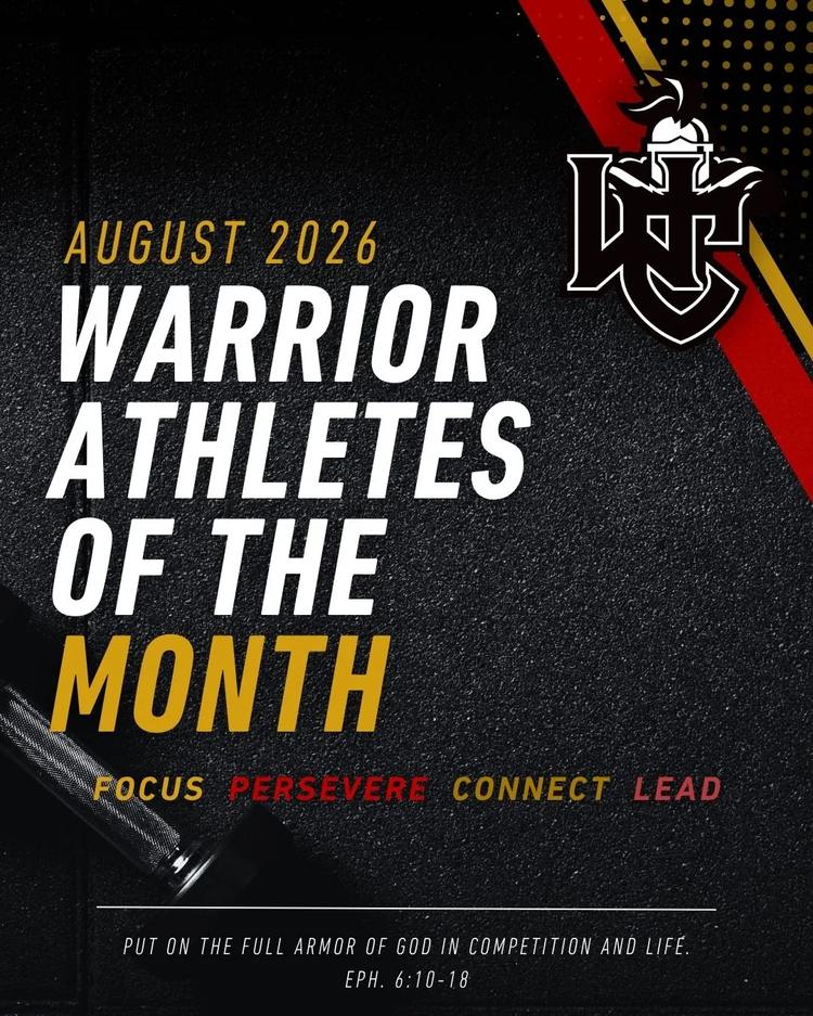 August 2026 Warrior Athletes of the Month