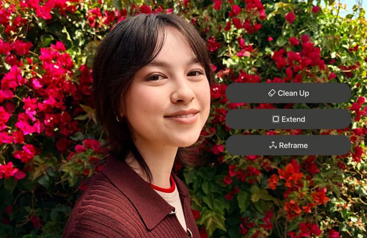 image of young woman and new ai photo editing settings in ios 27