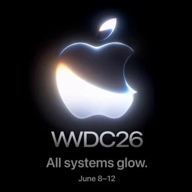 apple artwork with logo and phrase 'all systems glow'