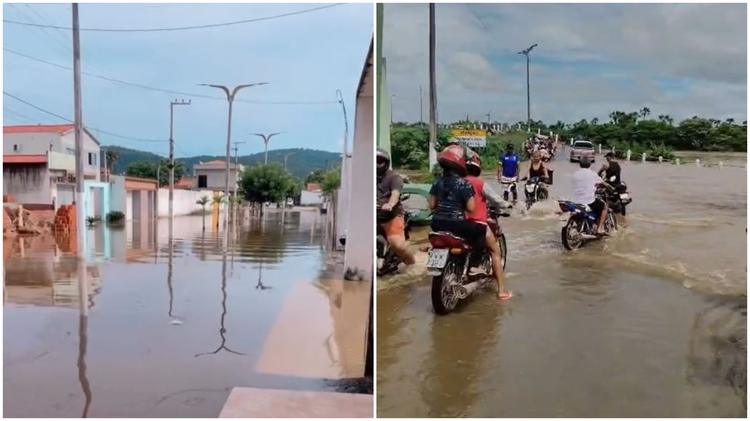 Coreaú decreta situação de emergência após alagamentos e cheia de rio no interior do Ceará