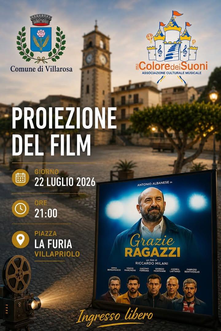 Dopo la serata di ieri, dedicata ai cortometraggi d’autore, il cinema torna protagonista con la proiezione di “Grazie Ra...