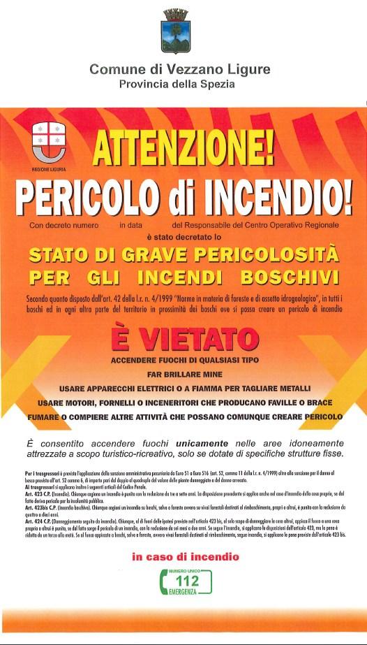 Con Decreto regionale n. 4992 del 02/07/2026, è proclamato lo "Stato di Grave Pericolosità per gli Incendi Boschivi" su...