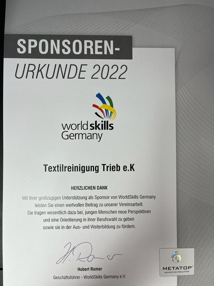 WorldSkills Germany e.V Sponsoring