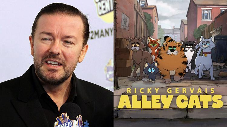 Netflix revela el primer vistazo de "Alley Cats", la nueva comedia animada para adultos de Ricky Gervais