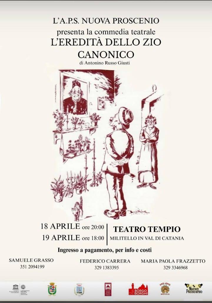 🎭 Nuovo appuntamento a teatro! L’Associazione APS Nova Proscenium di Militello è lieta di presentare una nuova, brillan...