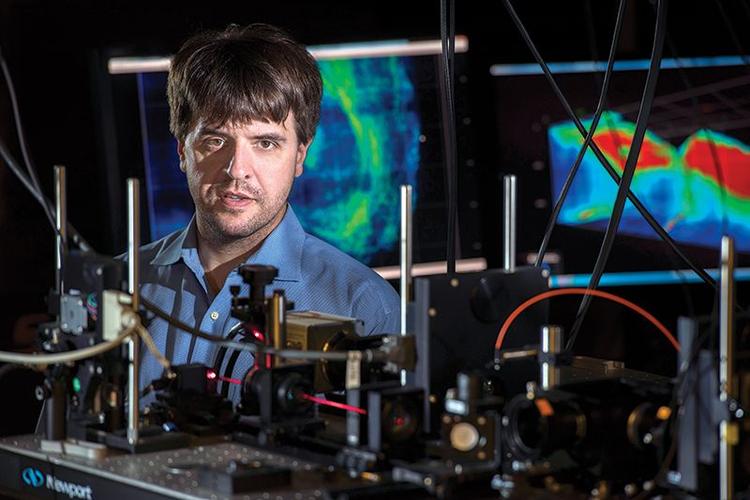 (Above): Karl Deisseroth’s lab. (Stanford University)PRINT EDITION PHOTOS: Cover Image: Andrew Brodhead/Stanford University. Content Page Image: Jim Gensheimer