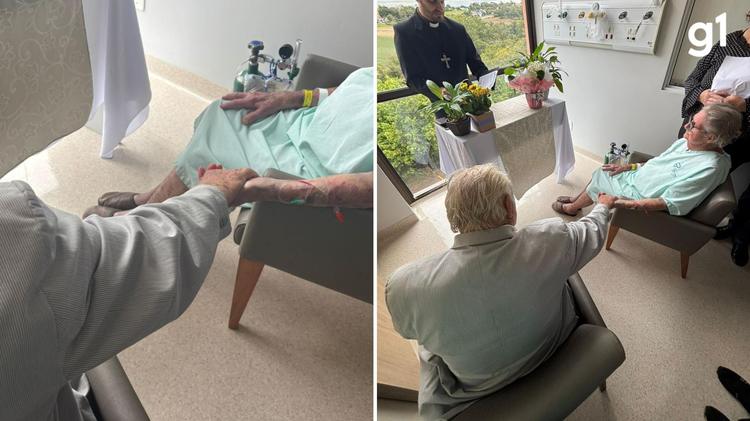 Casal de idosos celebra 65 anos de casamento em UTI de hospital no RS: 'Carinho, respeito e emoção'