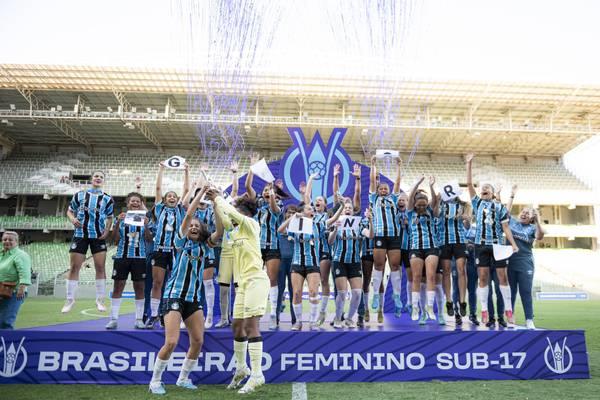 Grêmio vence o Flamengo nos pênaltis e é campeão do Brasileiro Feminino Sub-17; veja os gols