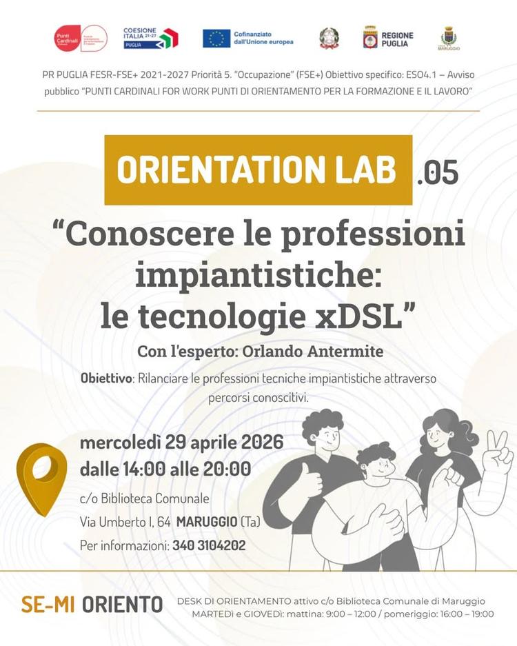 📣 PUNTI CARDINALI FOR WORK - SE-MI ORIENTO - MARUGGIO QUINTO appuntamento a Maruggio per i laboratori informativi e for...