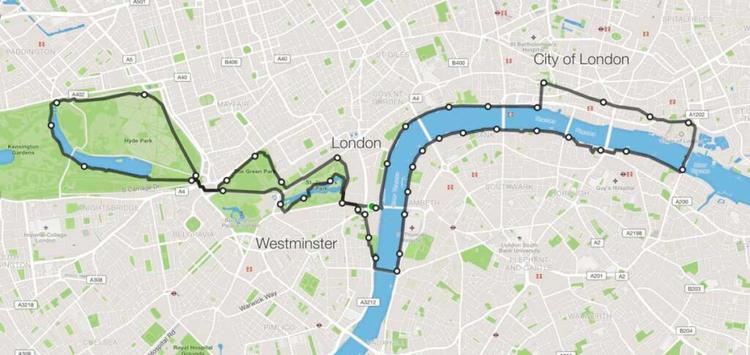 London Half Marathon Run Route Overview
