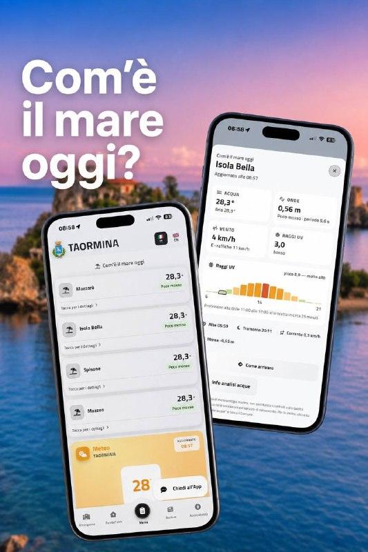 Novità per i comuni costieri ⚓ Attiviamo la nuova funzione Com’è il mare oggi? - Sull’App del Comune, con un clic trovi...