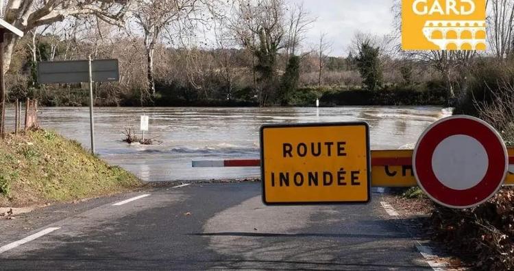 Gard : trois routes départementales toujours fermées après les intempéries