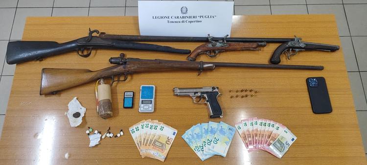 Copertino, droga, armi e un ordigno esplosivo in casa: arrestato un 55enne&nbsp;