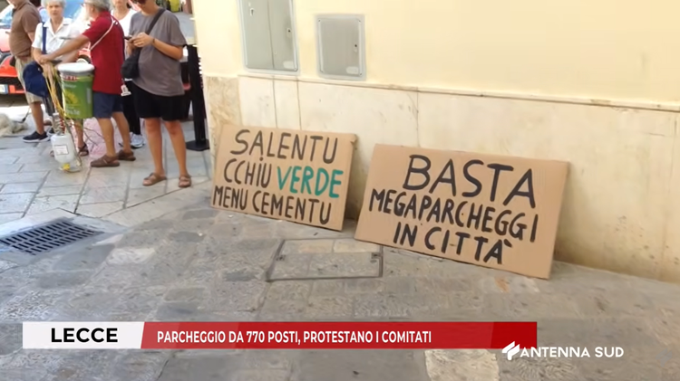 Lecce, parcheggio da 770 posti: la protesta dei comitati