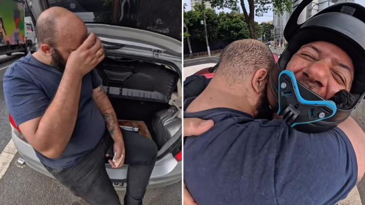 Motorista chora ao receber dinheiro inesperado para pagar aluguel: “Orei por isso”