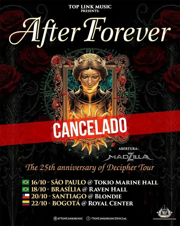 After Forever cancela turnê sul-americana que passaria pelo Brasil