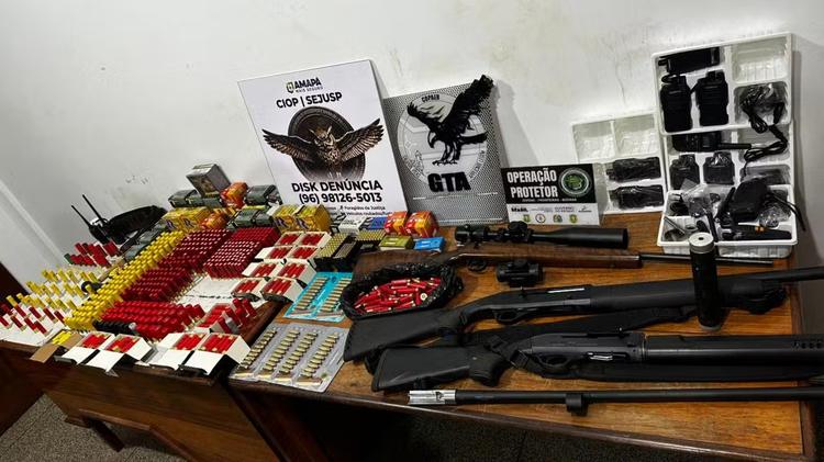 Ação policial apreende mais de mil munições e armas de fogo em Macapá