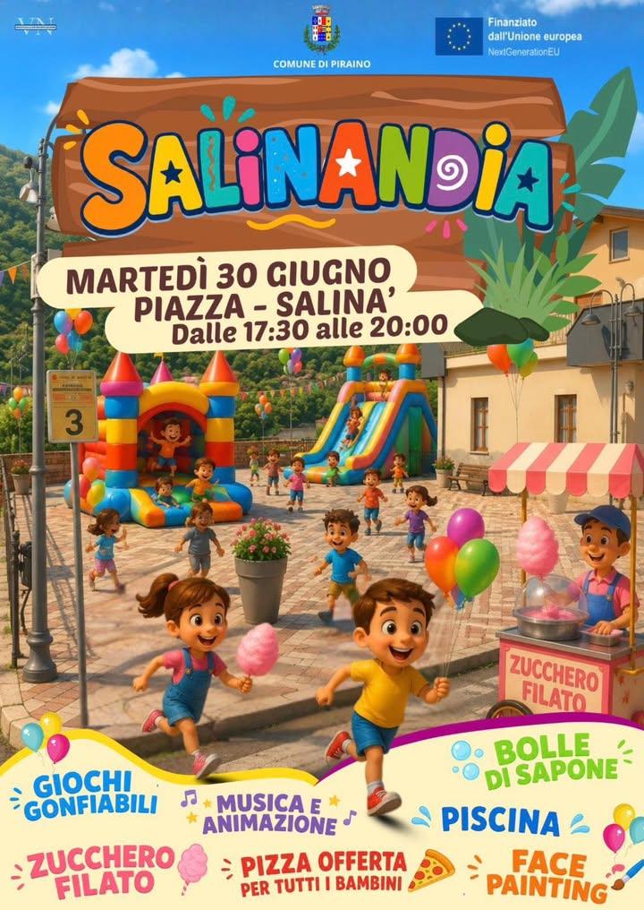 📌Ritorna…𝑺𝑨𝑳𝑰𝑵𝑨𝑵𝑫𝑰𝑨 🌈🎉 Un pomeriggio di divertimento per i bambini 👧🏻👦🏻 📅 30 giugno 2026... 🕠 dalle o...