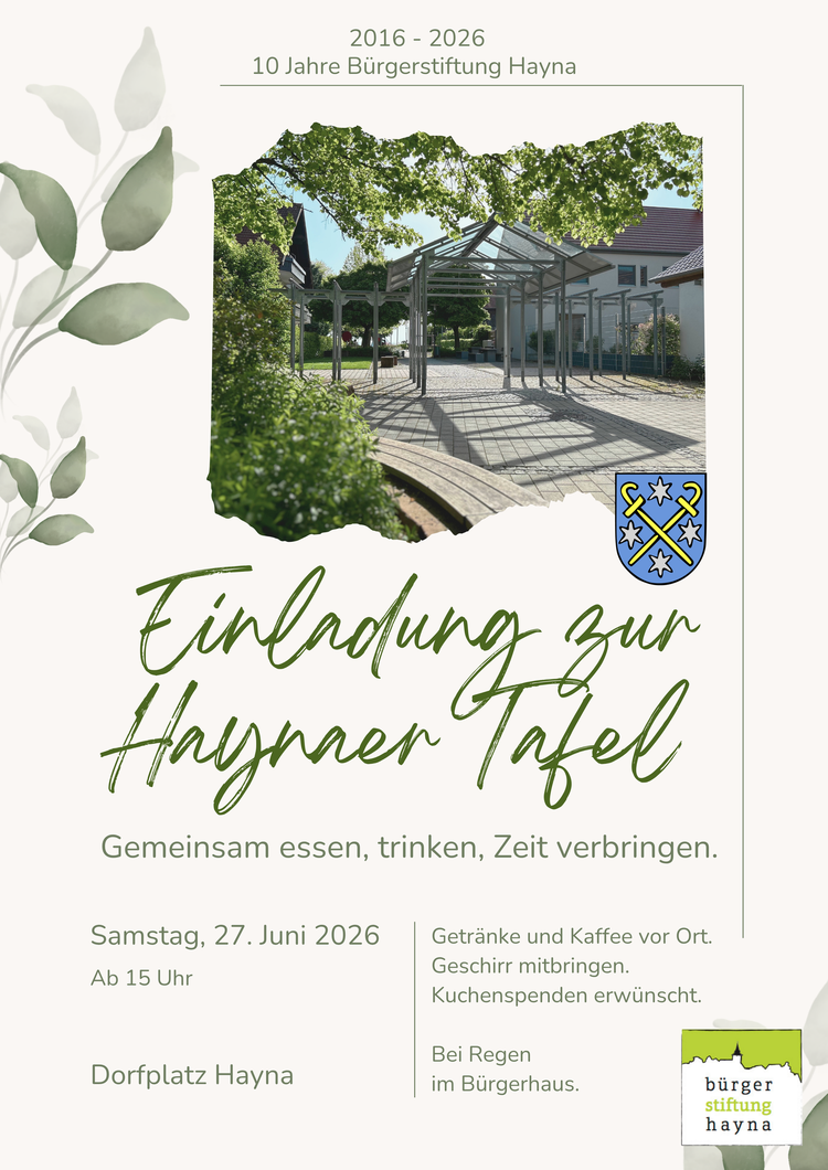 Einladung zur Häänemer Tafel